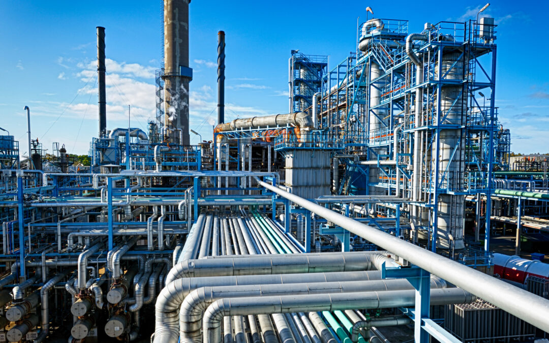 oil and gas industry in a powerful color concept